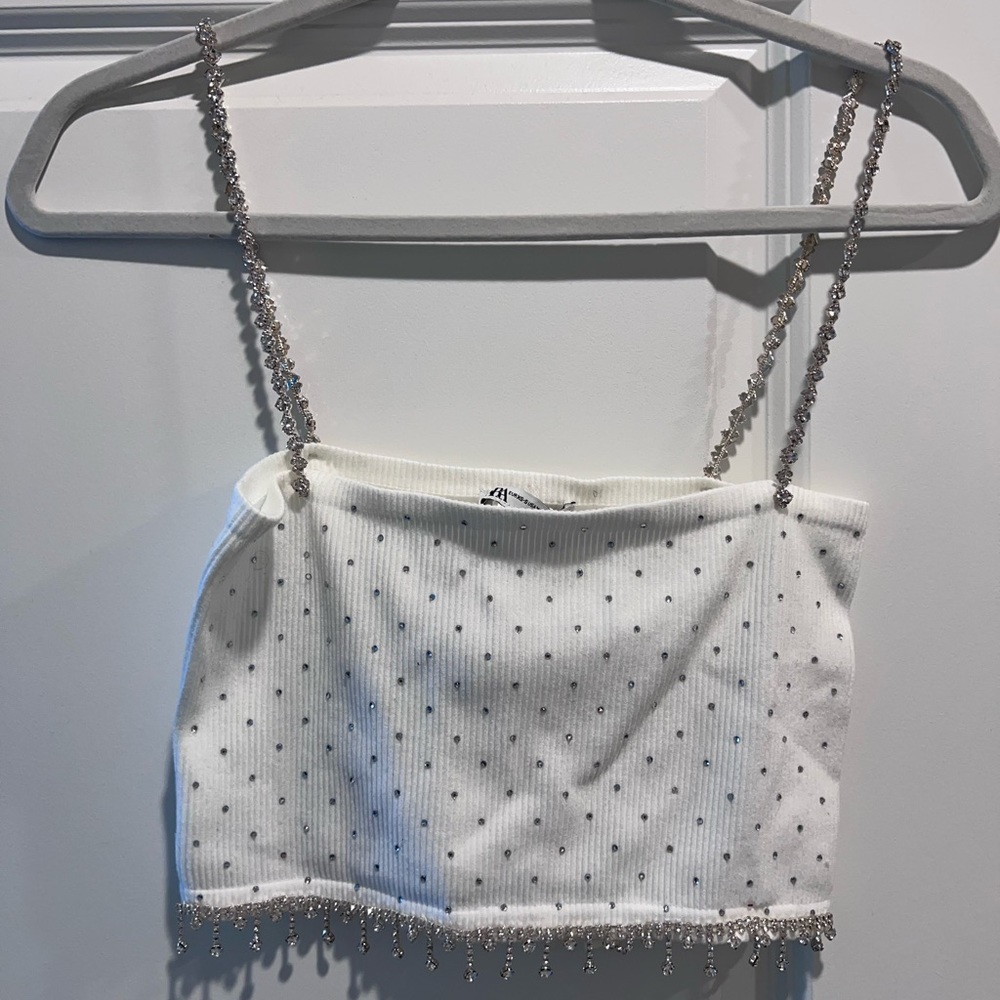 Zara Sparkly Crop Top